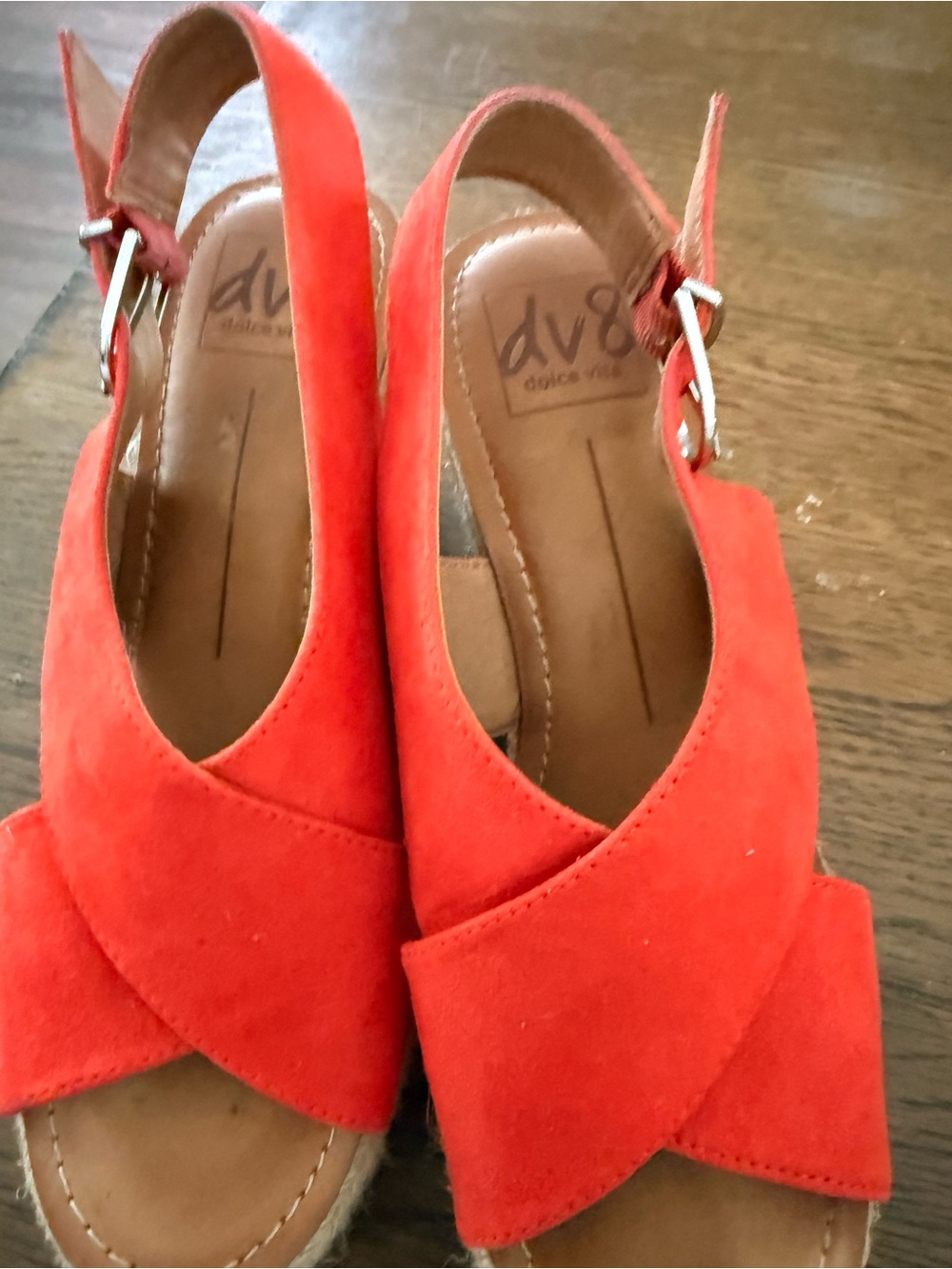 dv by Dolce Vita Red Suede Slingback Sandals